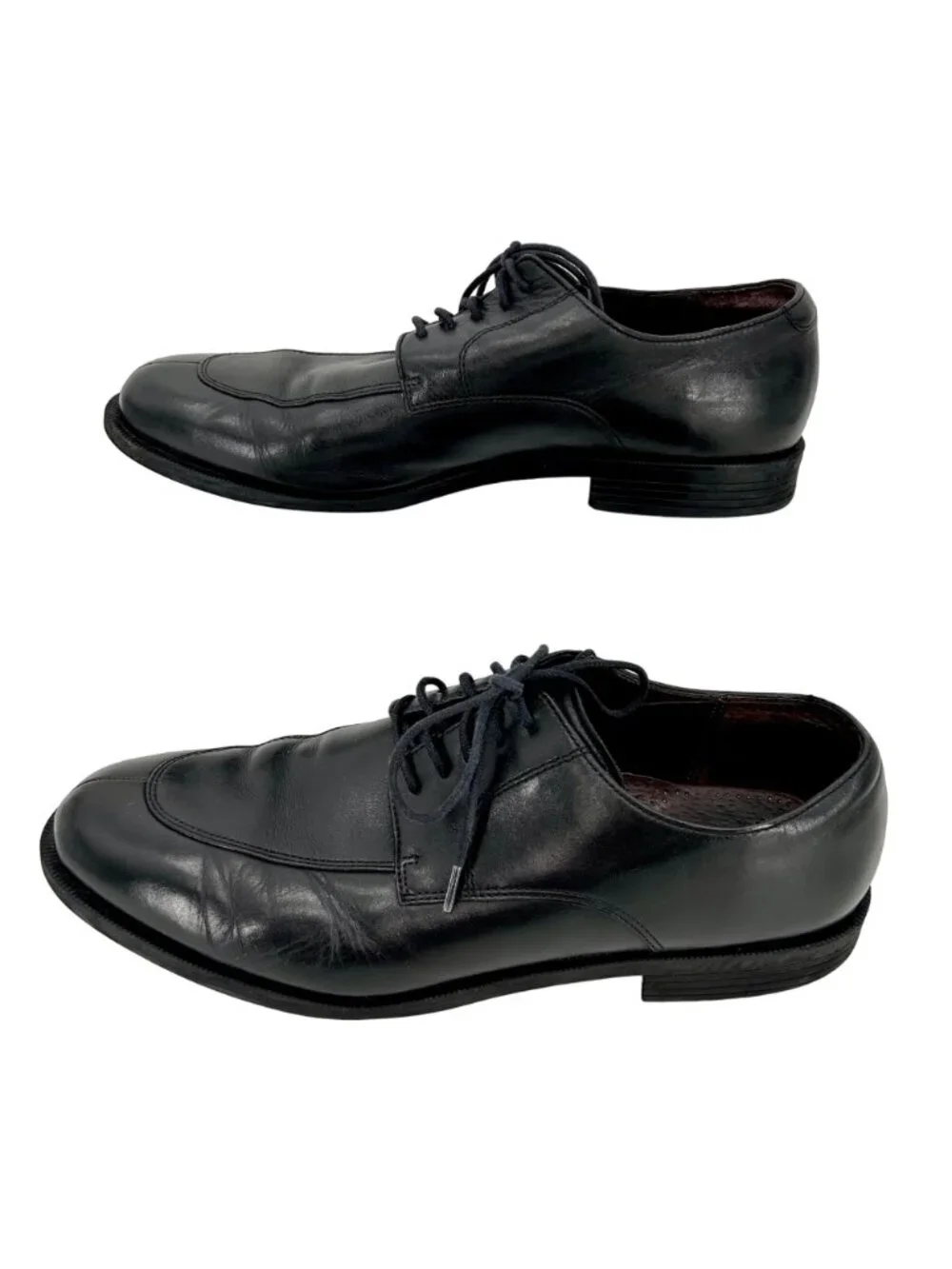 COLE HAAN BLACK TIE LEATHER LOAFER DRESS SHOES - 12M